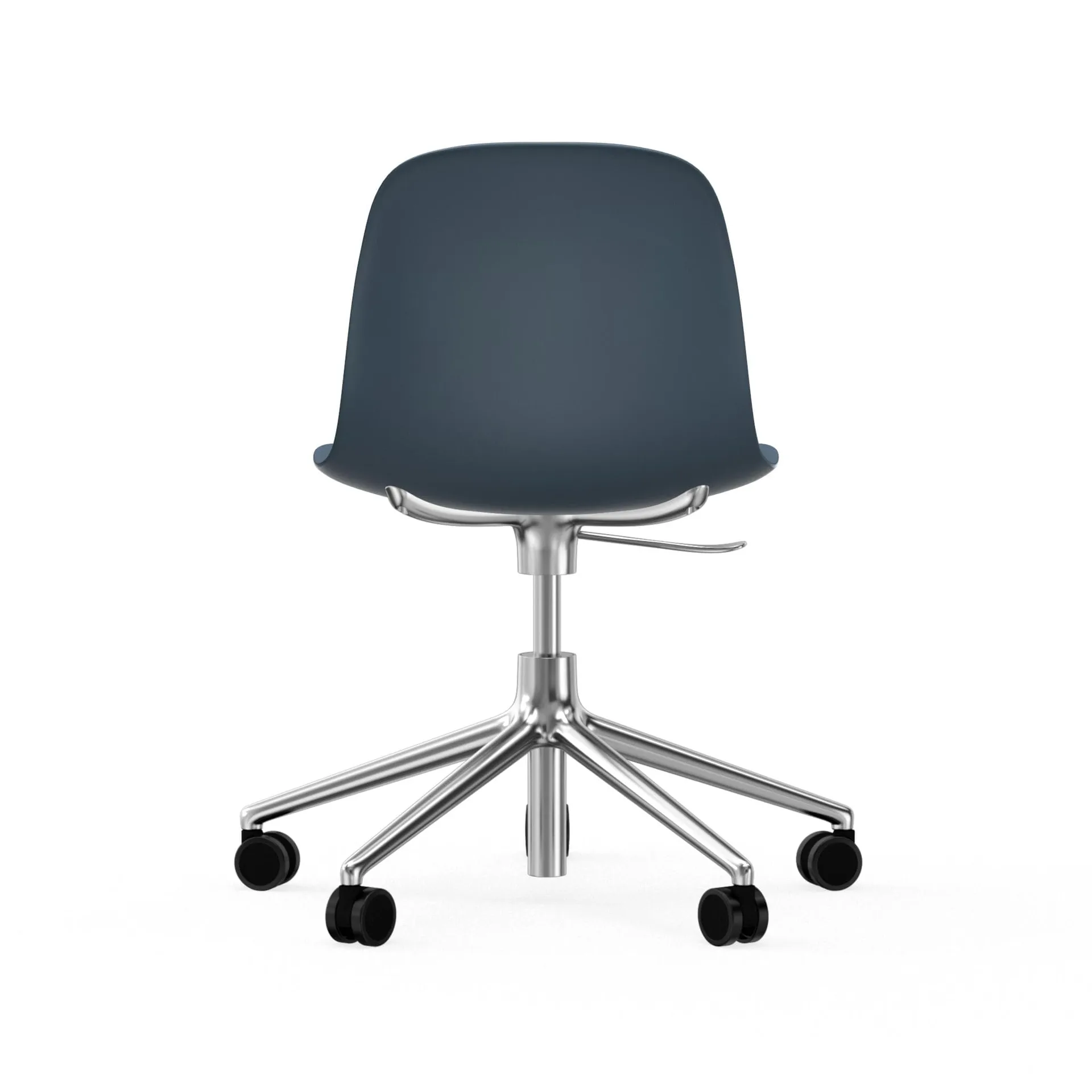 Silla de oficina Form chair swivel 5W, Azul, ruedas de aluminio Normann Copenhagen