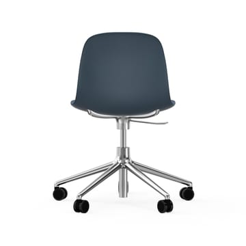 Silla de oficina Form chair swivel 5W - Azul, ruedas de aluminio - Normann Copenhagen