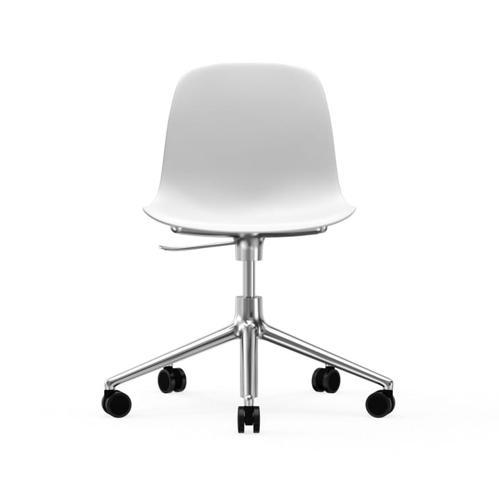 Silla de oficina Form chair swivel 5W - Blanco, aluminio, ruedas - Normann Copenhagen