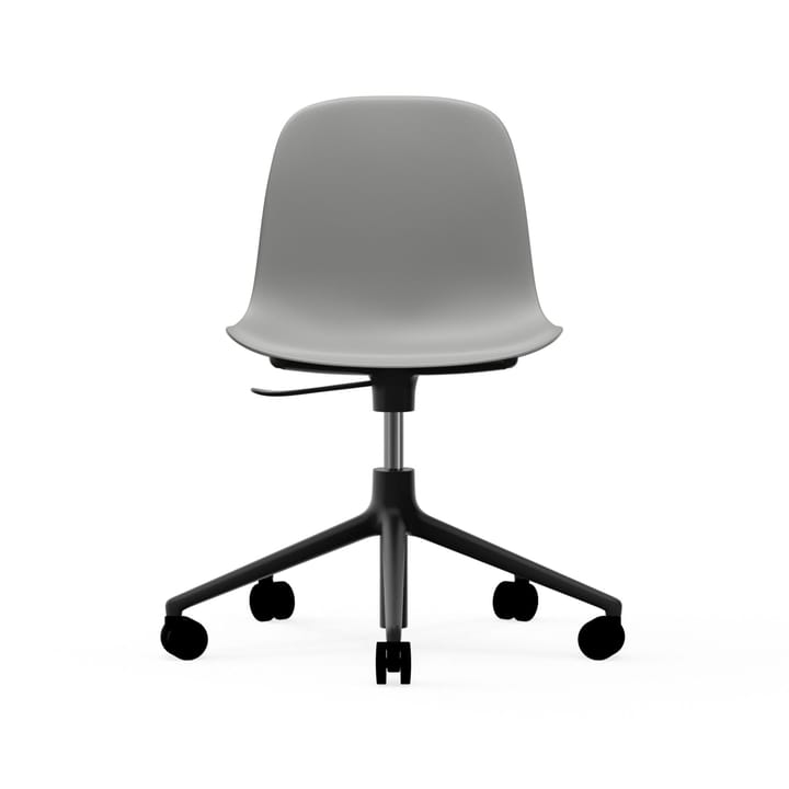 Silla de oficina Form chair swivel 5W - Gris, aluminio negro, ruedas - Normann Copenhagen