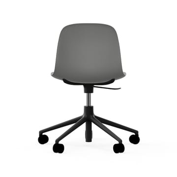 Silla de oficina Form chair swivel 5W - Gris, aluminio negro, ruedas - Normann Copenhagen