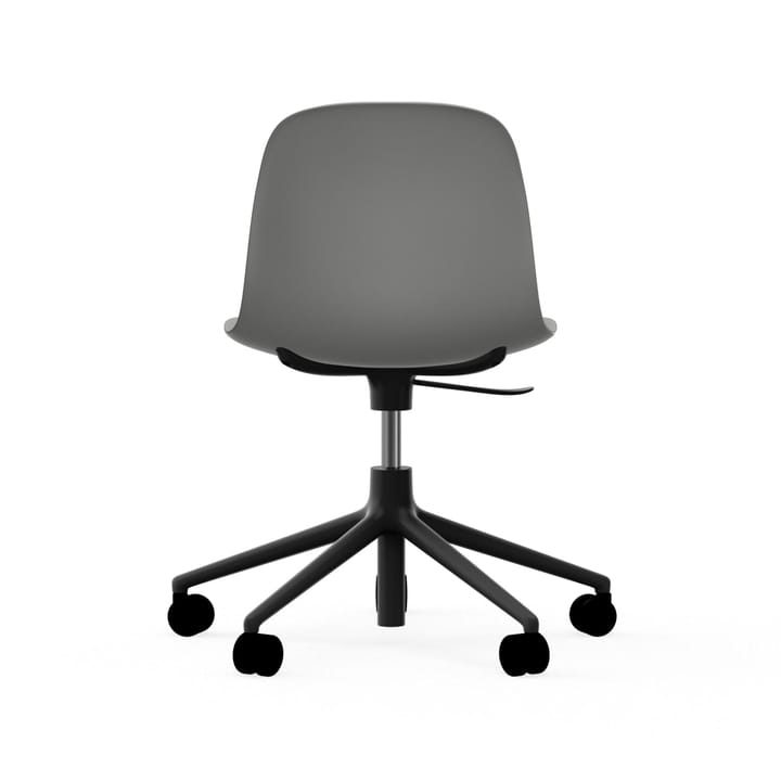 Silla de oficina Form chair swivel 5W - Gris, aluminio negro, ruedas - Normann Copenhagen
