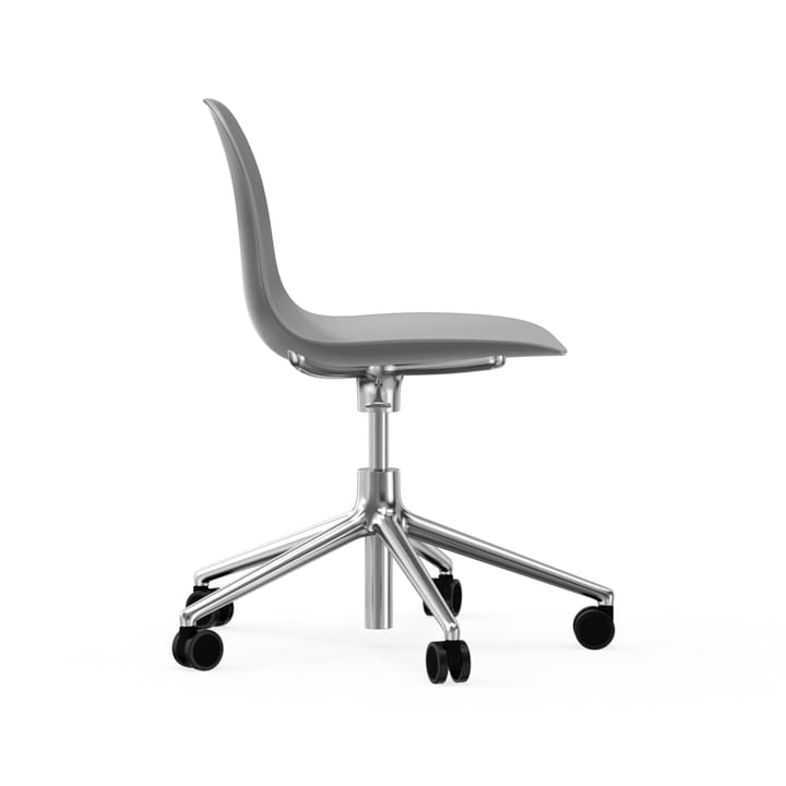 Silla de oficina Form chair swivel 5W - Gris, aluminio, ruedas - Normann Copenhagen