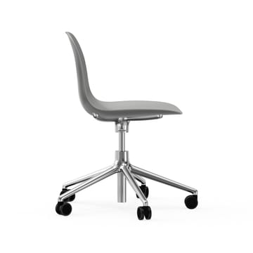 Silla de oficina Form chair swivel 5W - Gris, aluminio, ruedas - Normann Copenhagen