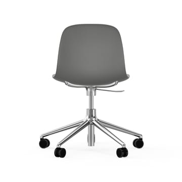 Silla de oficina Form chair swivel 5W - Gris, aluminio, ruedas - Normann Copenhagen