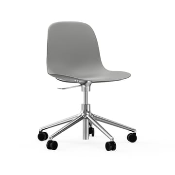 Silla de oficina Form chair swivel 5W - Gris, aluminio, ruedas - Normann Copenhagen