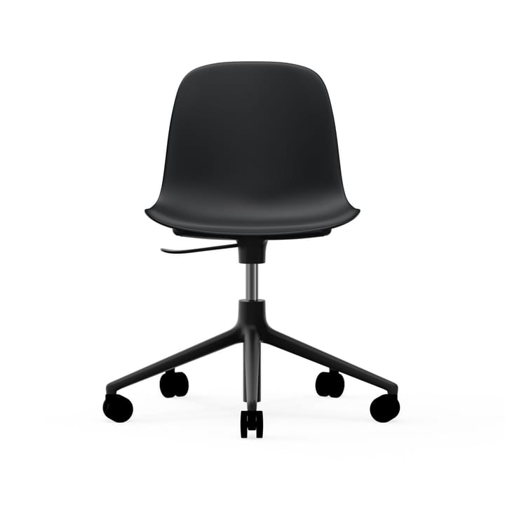 Silla de oficina Form chair swivel 5W - Negro, aluminio negro, ruedas - Normann Copenhagen