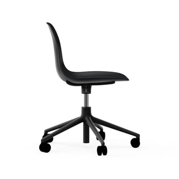 Silla de oficina Form chair swivel 5W - Negro, aluminio negro, ruedas - Normann Copenhagen