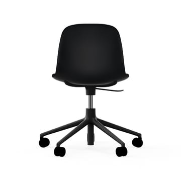 Silla de oficina Form chair swivel 5W - Negro, aluminio negro, ruedas - Normann Copenhagen