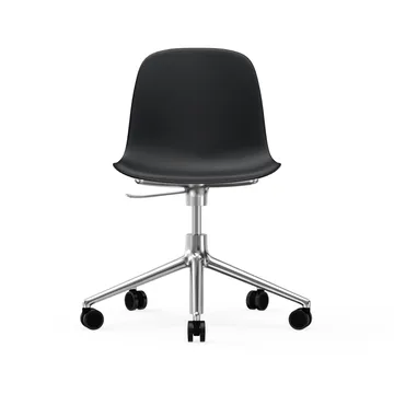 Silla de oficina Form chair swivel 5W - Negro, aluminio, ruedas - Normann Copenhagen