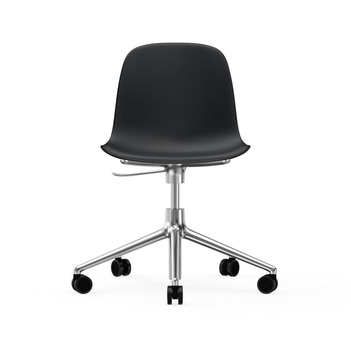 Silla de oficina Form chair swivel 5W - Negro, aluminio, ruedas - Normann Copenhagen