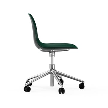 Silla de oficina Form chair swivel 5W - Verde, aluminio, ruedas - Normann Copenhagen