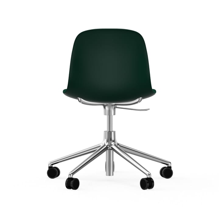 Silla de oficina Form chair swivel 5W - Verde, aluminio, ruedas - Normann Copenhagen