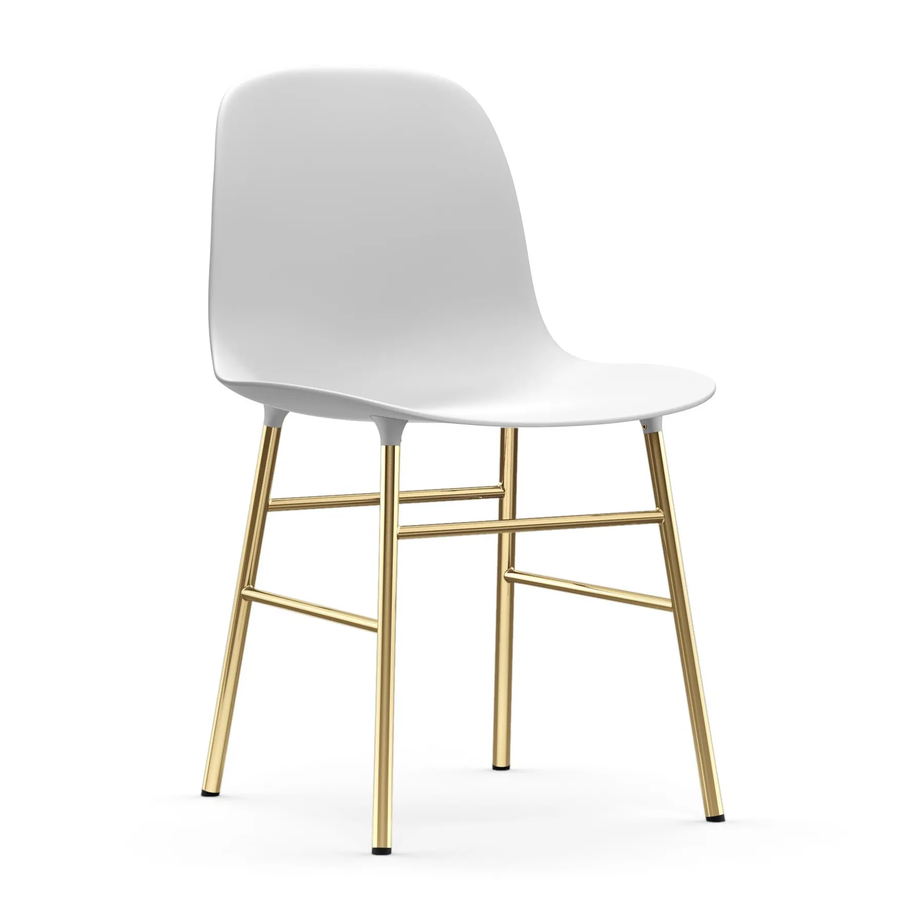 Silla Form patas latón, blanco Normann Copenhagen