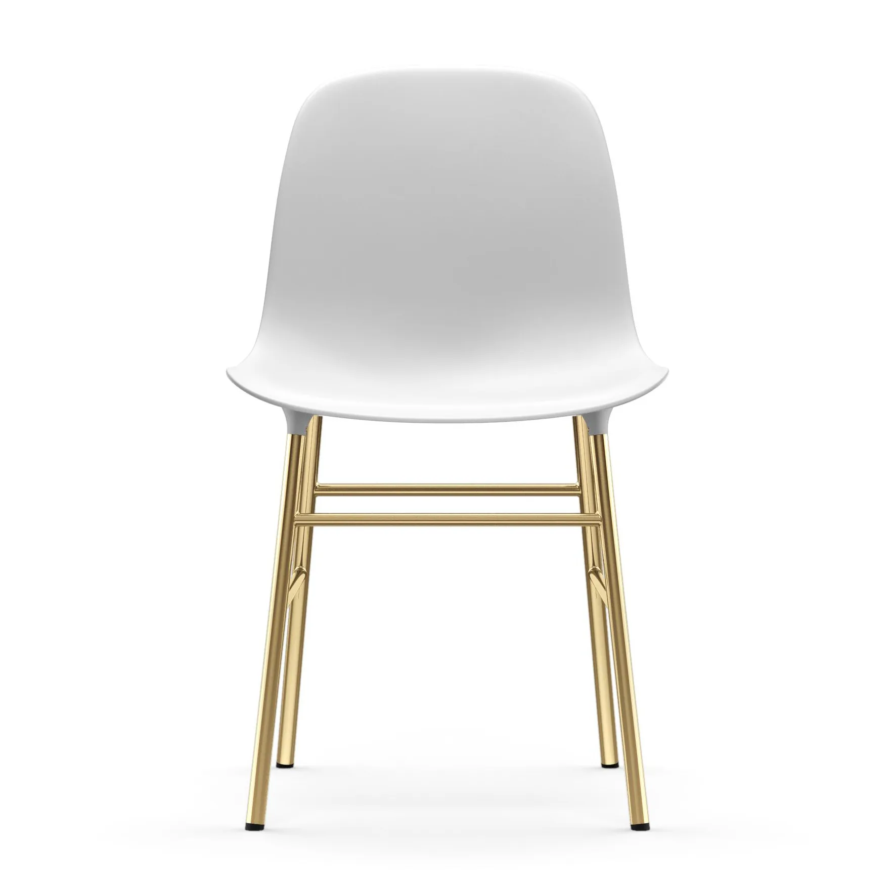 Silla Form patas latón, blanco Normann Copenhagen