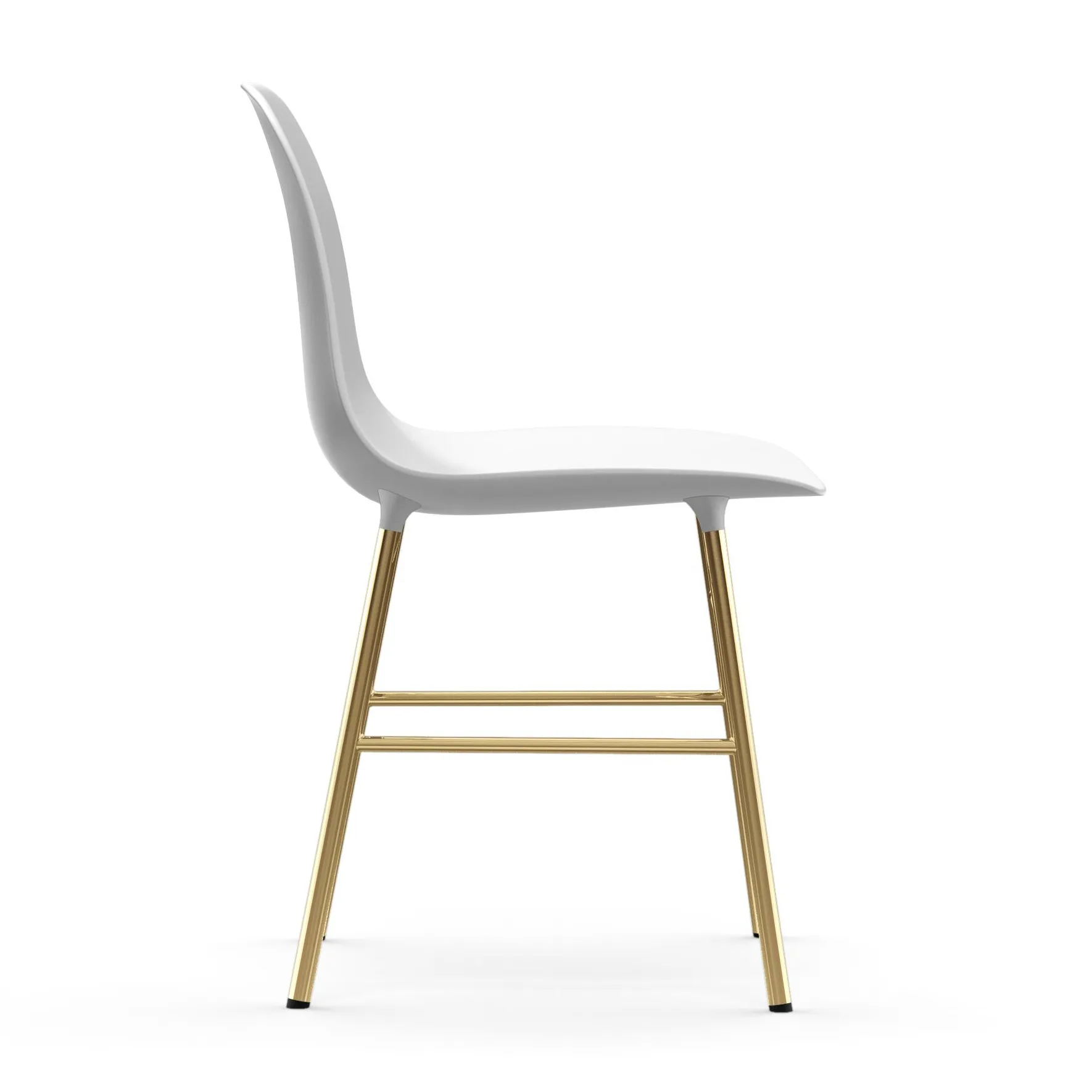 Silla Form patas latón, blanco Normann Copenhagen