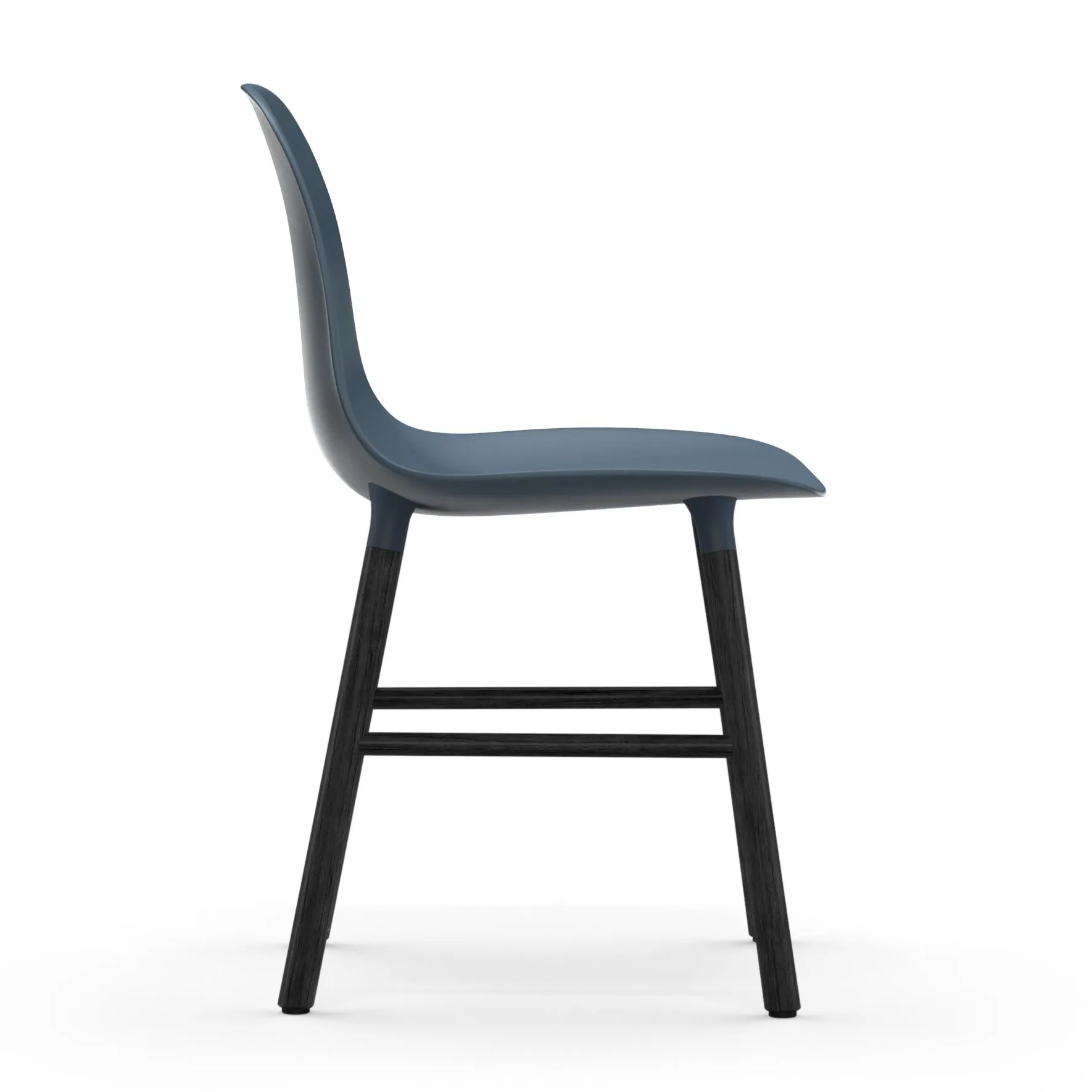 Silla Form patas negras, azul Normann Copenhagen