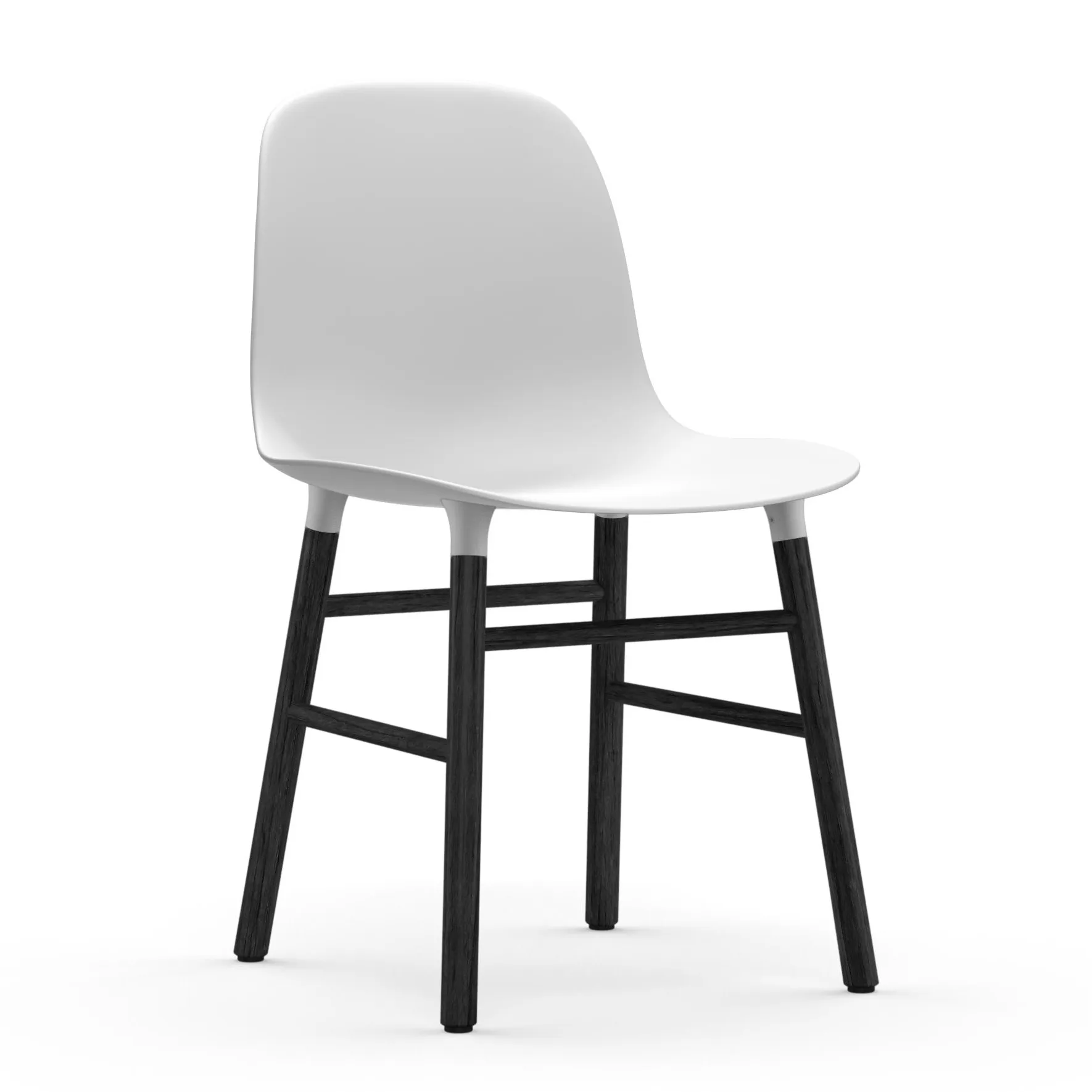 Silla Form patas negras, blanco Normann Copenhagen