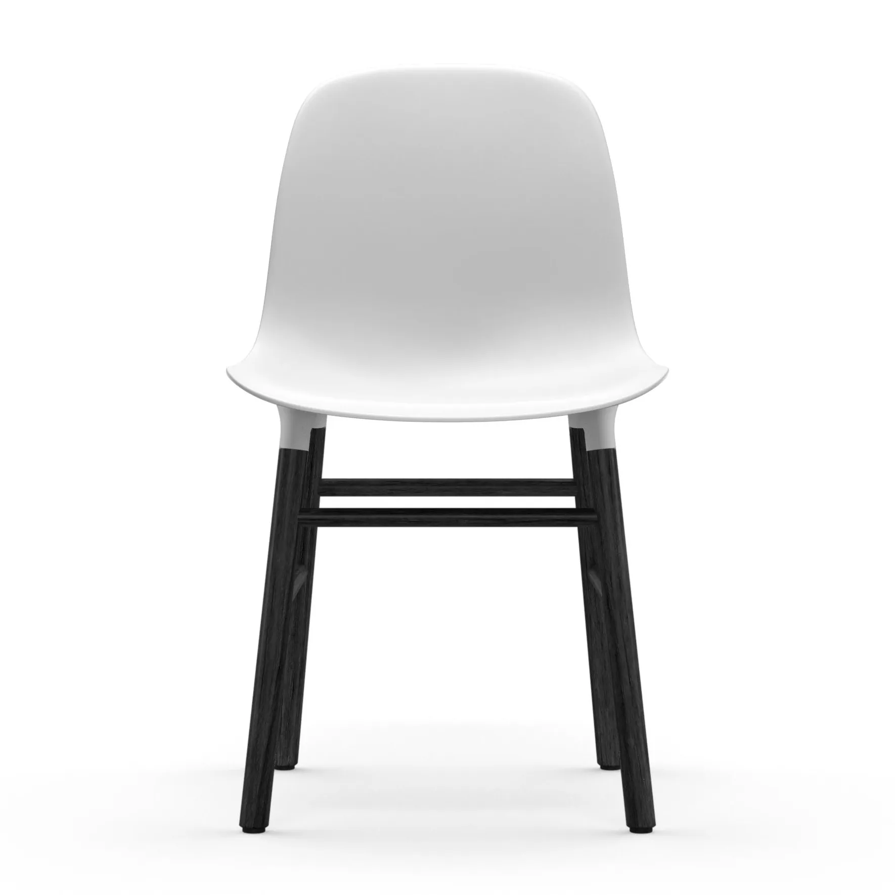 Silla Form patas negras, blanco Normann Copenhagen