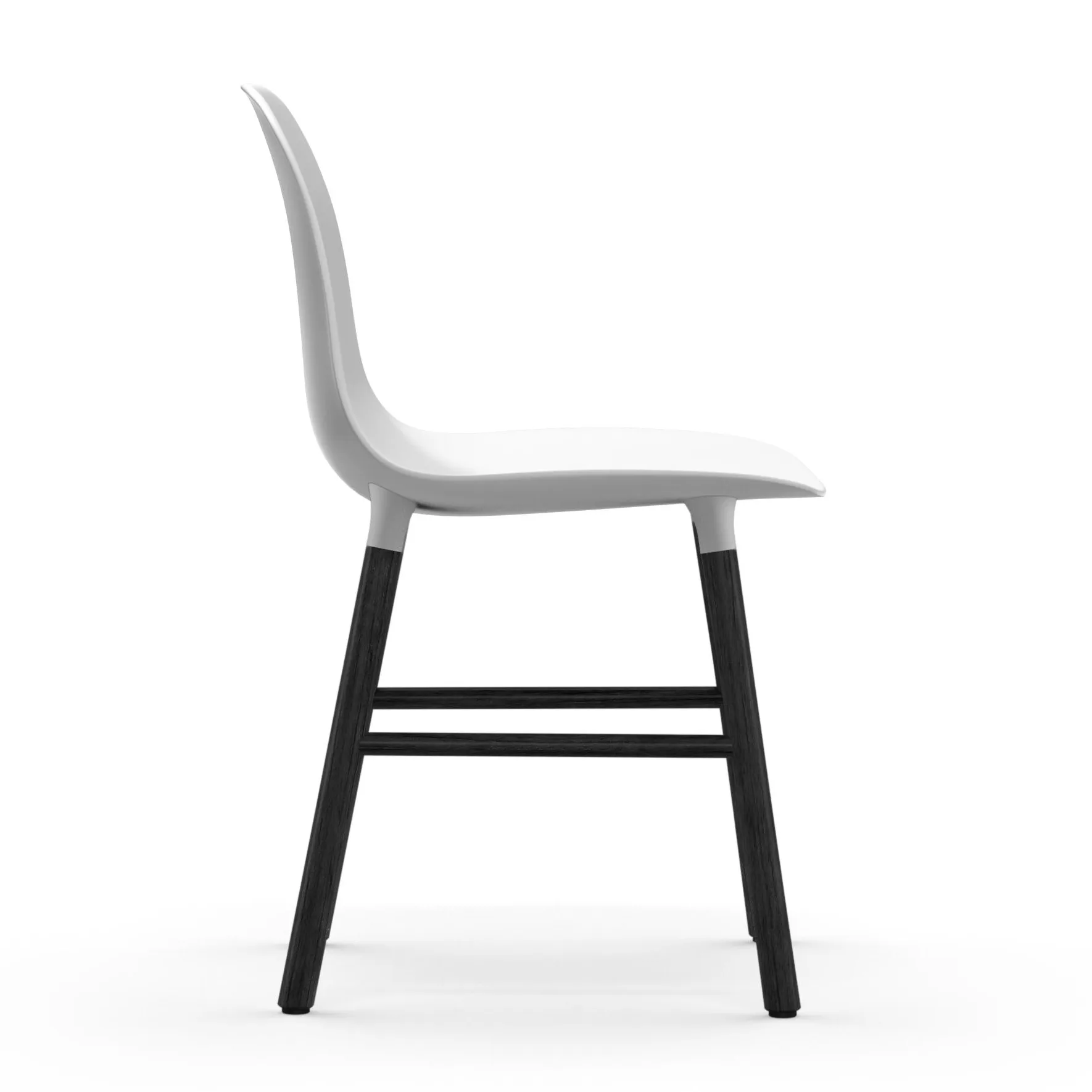 Silla Form patas negras, blanco Normann Copenhagen