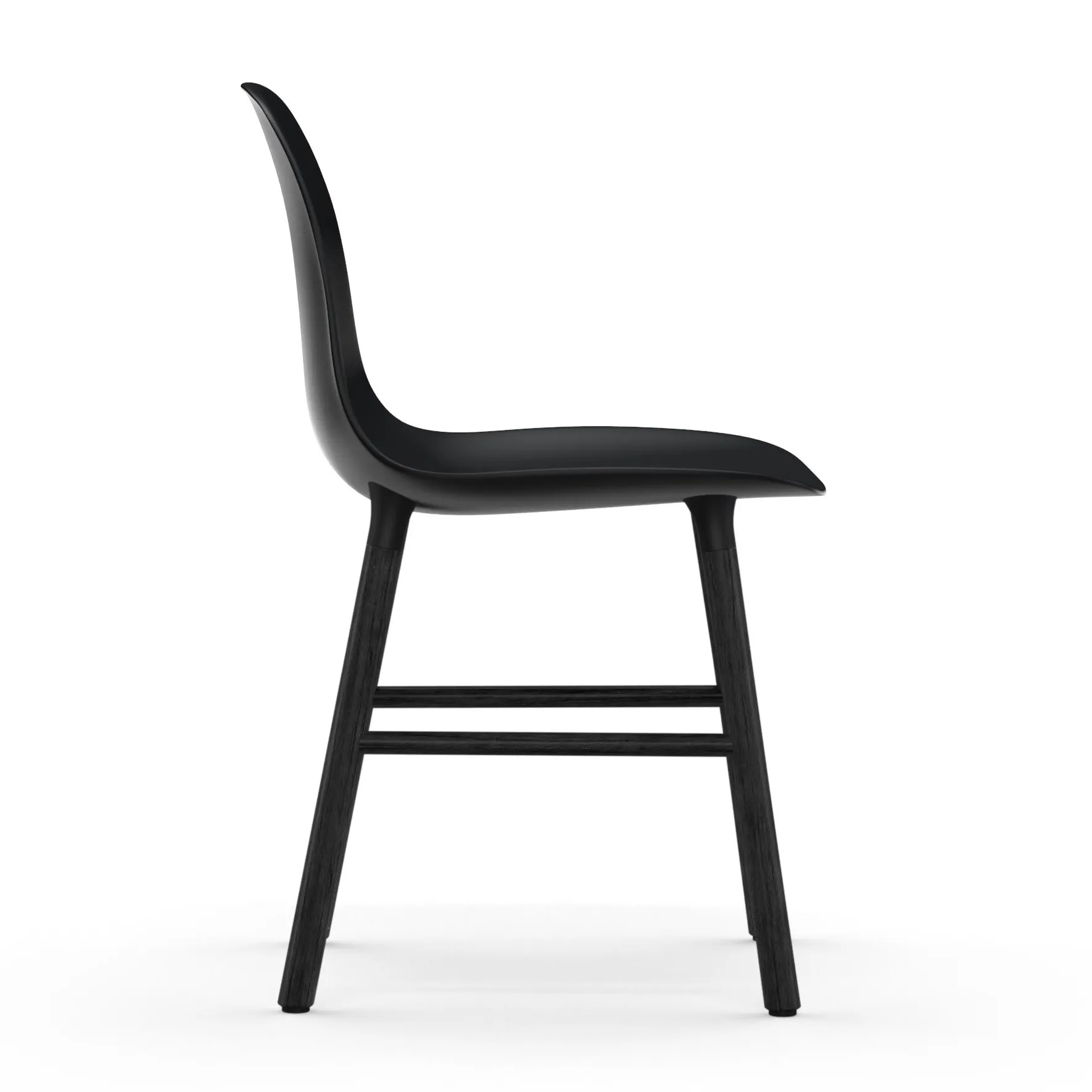 Silla Form patas negras, negro Normann Copenhagen