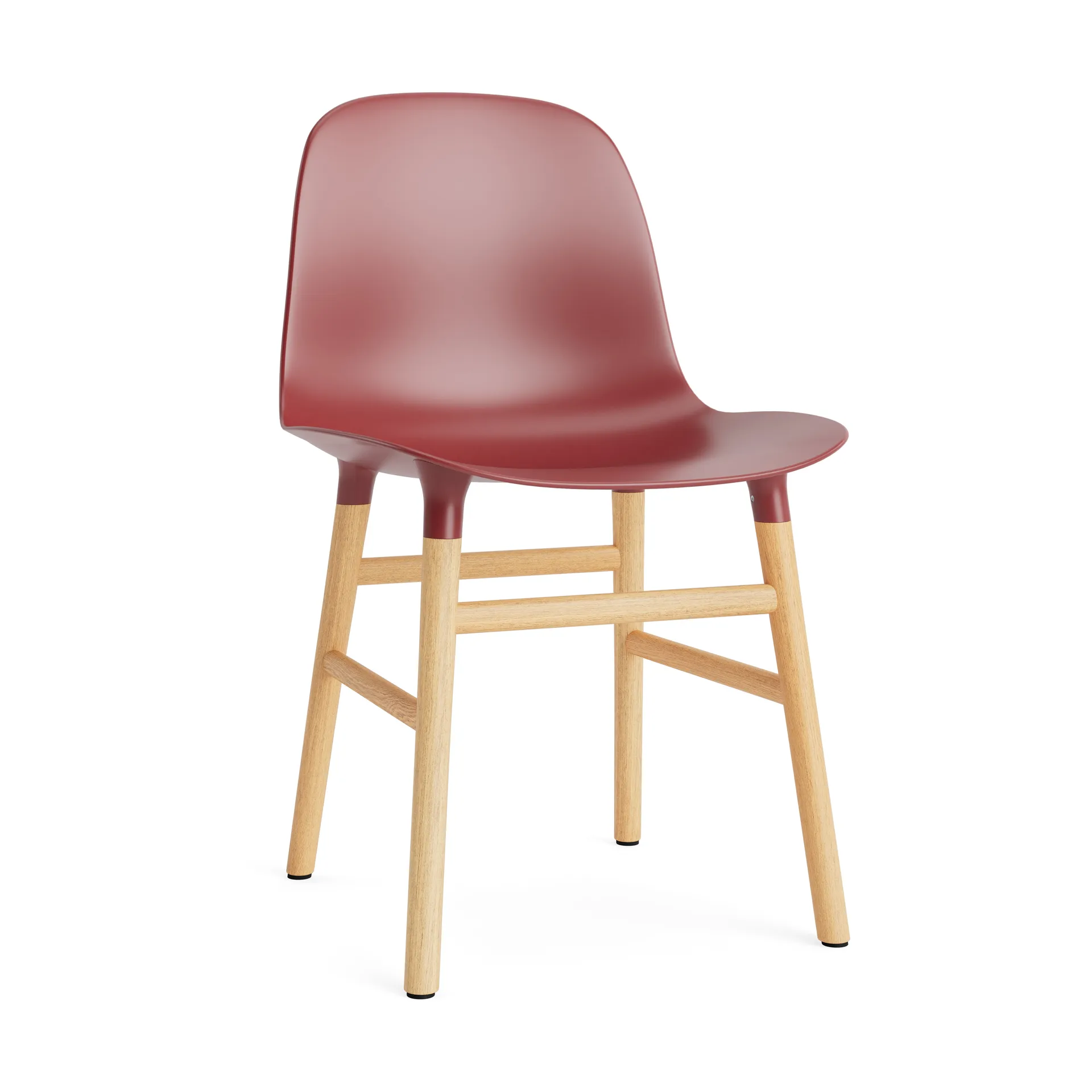 Normann Copenhagen Silla Form Red, patas de roble | Decoración & Diseño Nórdico | Sillas | Rojo