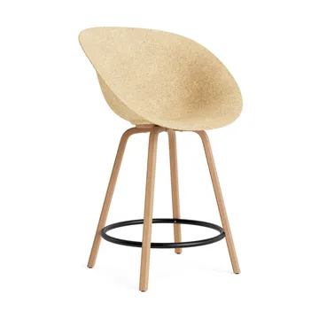 Silla Mat Bar Armchair 65 cm - Hemp-beech-black steel - Normann Copenhagen