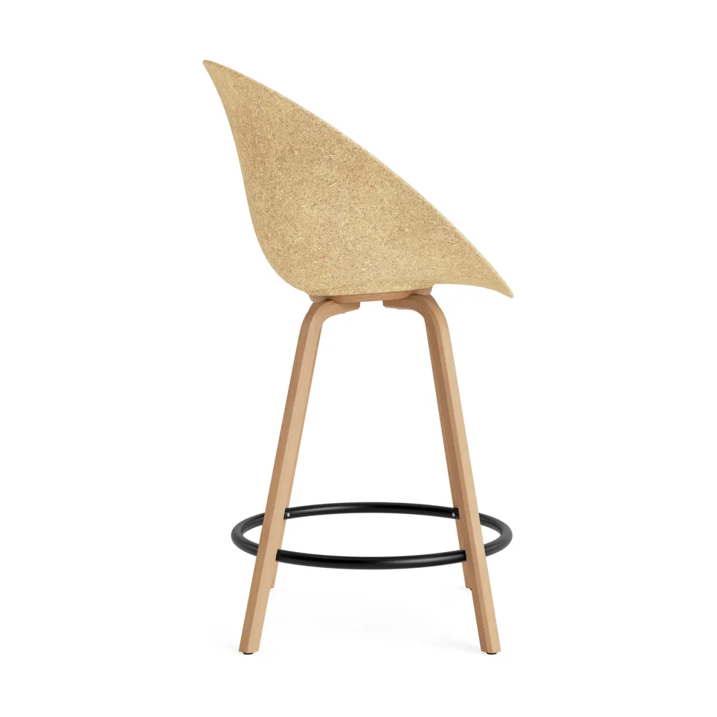 Silla Mat Bar Armchair 65 cm, Hemp-beech-black steel Normann Copenhagen