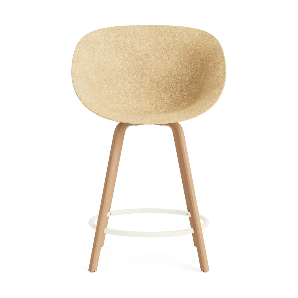 Silla Mat Bar Armchair 65 cm, Hemp-beech-cream steel Normann Copenhagen