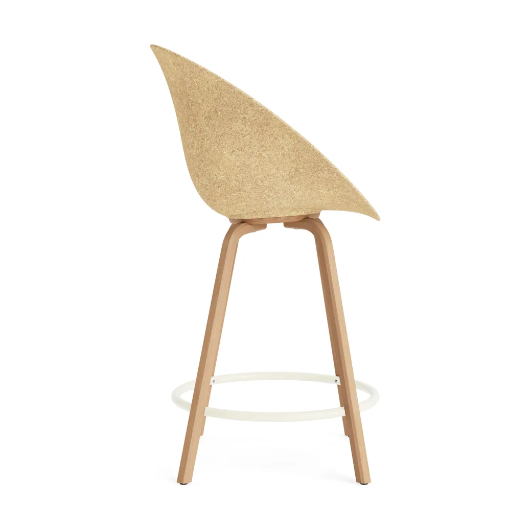 Silla Mat Bar Armchair 65 cm, Hemp-beech-cream steel Normann Copenhagen