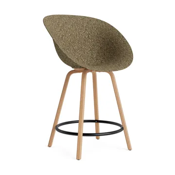 Silla Mat Bar Armchair 65 cm - Seaweed-beech-black steel - Normann Copenhagen