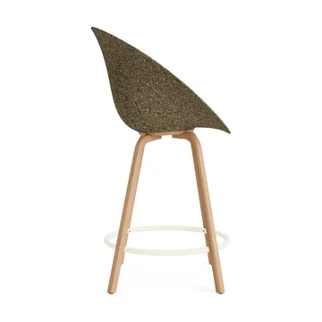 Silla Mat Bar Armchair 65 cm - Seaweed-beech-cream steel - Normann Copenhagen