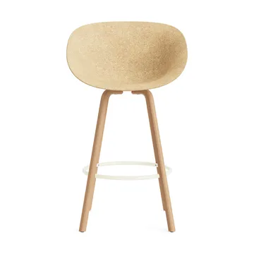 Silla Mat Bar Armchair 75 cm - Hemp-beech-cream steel - Normann Copenhagen