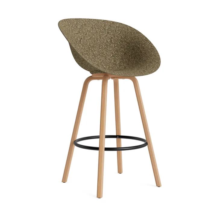 Silla Mat Bar Armchair 75 cm - Seaweed-beech-black steel - Normann Copenhagen