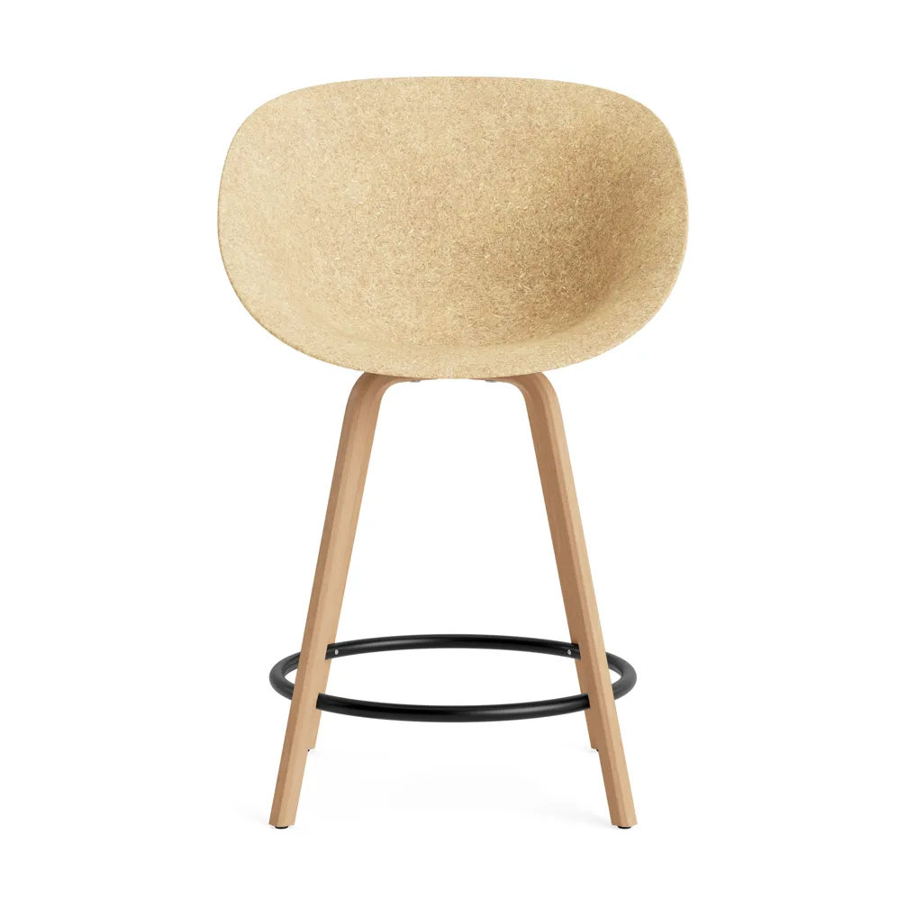 Silla Mat Bar Chair 65 cm, Hemp-beech-black steel Normann Copenhagen