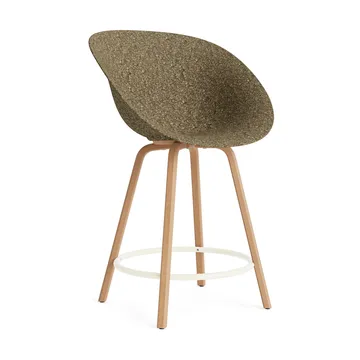 Silla Mat Bar Chair 65 cm - Seaweed-beech-cream steel - Normann Copenhagen