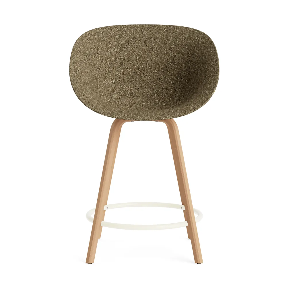 Silla Mat Bar Chair 65 cm, Seaweed-beech-cream steel Normann Copenhagen