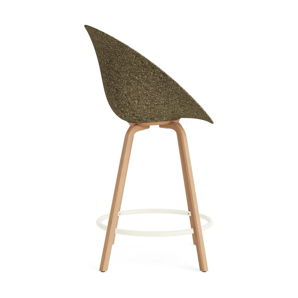 Silla Mat Bar Chair 65 cm, Seaweed-beech-cream steel Normann Copenhagen