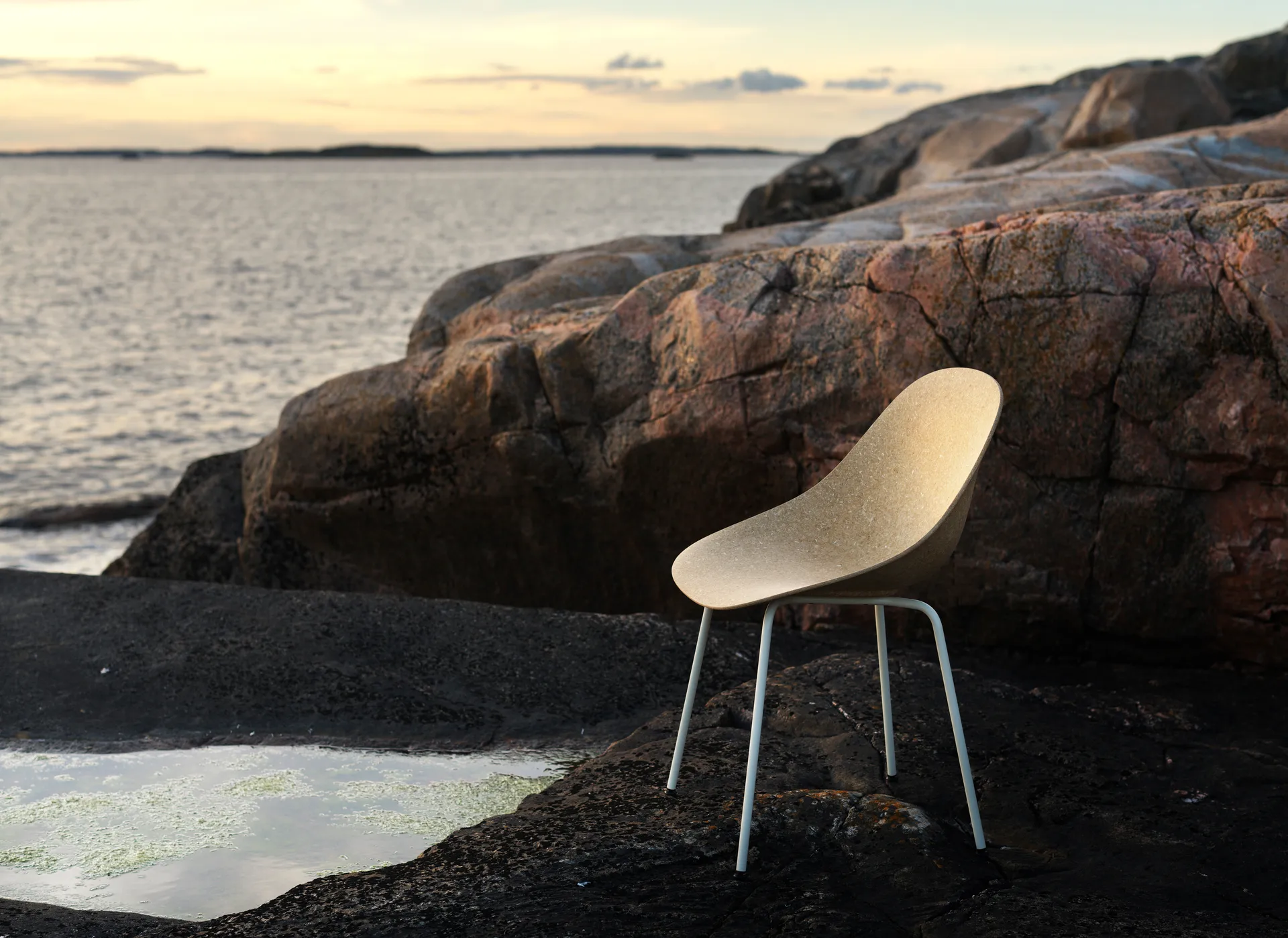 Silla Mat Chair, Hemp-cream steel Normann Copenhagen