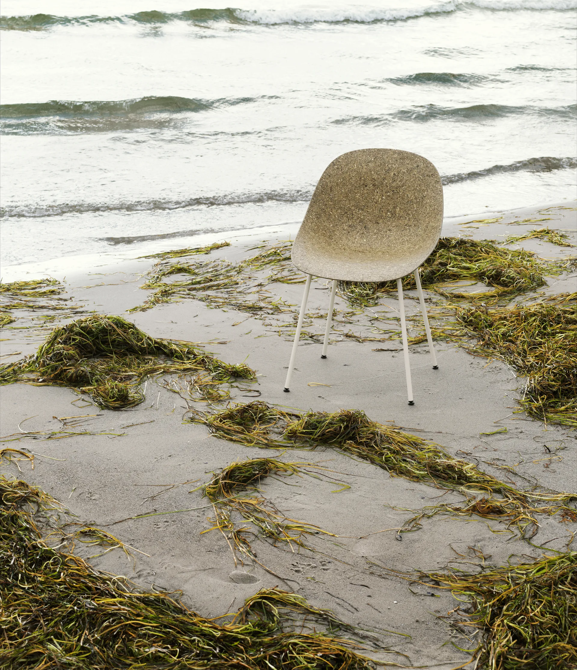 Silla Mat Chair, Seaweed-cream steel Normann Copenhagen