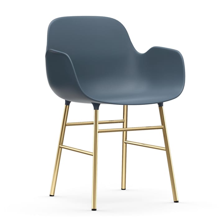 Silla reposabrazos con patas de bronce Form - Azul - Normann Copenhagen