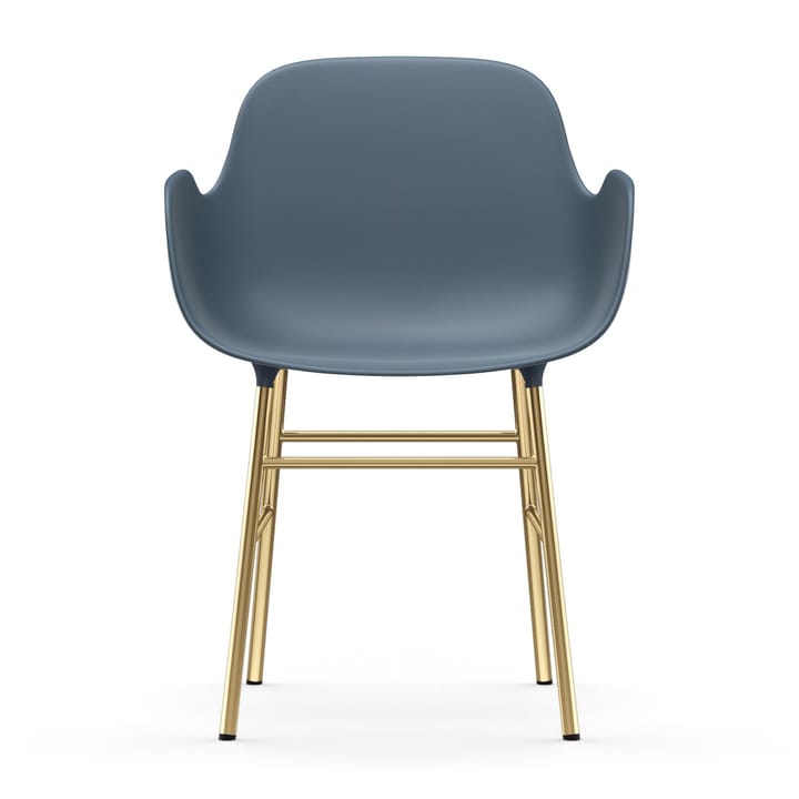 Silla reposabrazos con patas de bronce Form, Azul Normann Copenhagen
