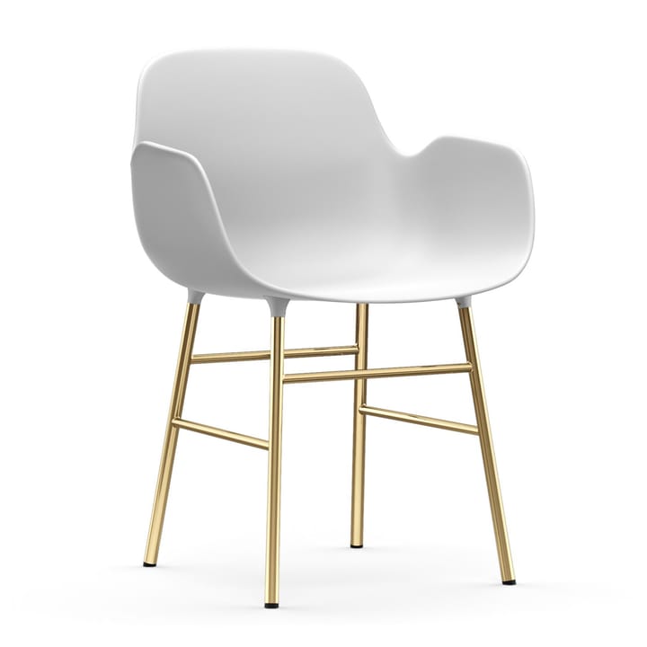 Silla reposabrazos con patas de bronce Form - Blanco - Normann Copenhagen