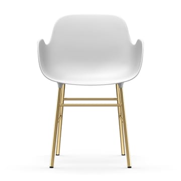 Silla reposabrazos con patas de bronce Form - Blanco - Normann Copenhagen