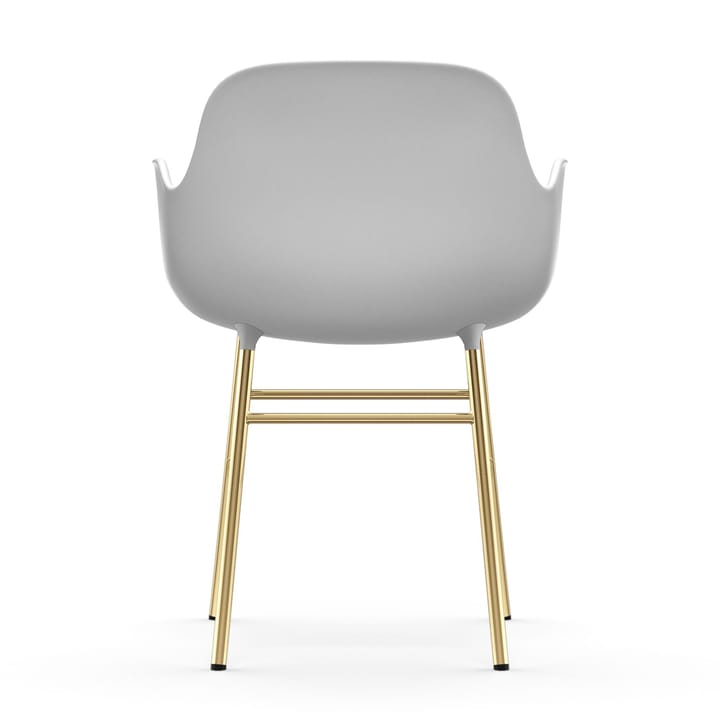 Silla reposabrazos con patas de bronce Form, Blanco Normann Copenhagen