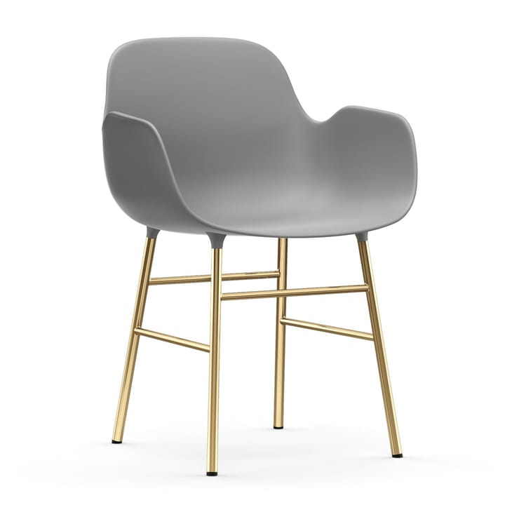 Silla reposabrazos con patas de bronce Form - Gris - Normann Copenhagen