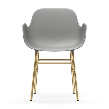 Silla reposabrazos con patas de bronce Form - Gris - Normann Copenhagen