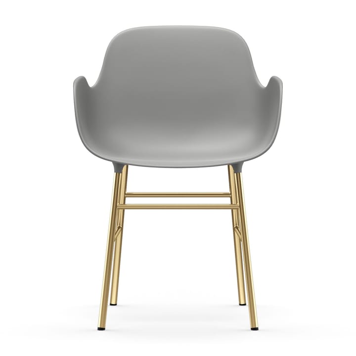 Silla reposabrazos con patas de bronce Form, Gris Normann Copenhagen