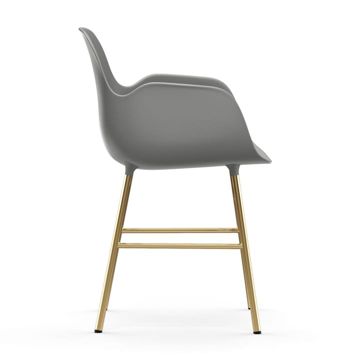 Silla reposabrazos con patas de bronce Form, Gris Normann Copenhagen