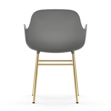 Silla reposabrazos con patas de bronce Form - Gris - Normann Copenhagen